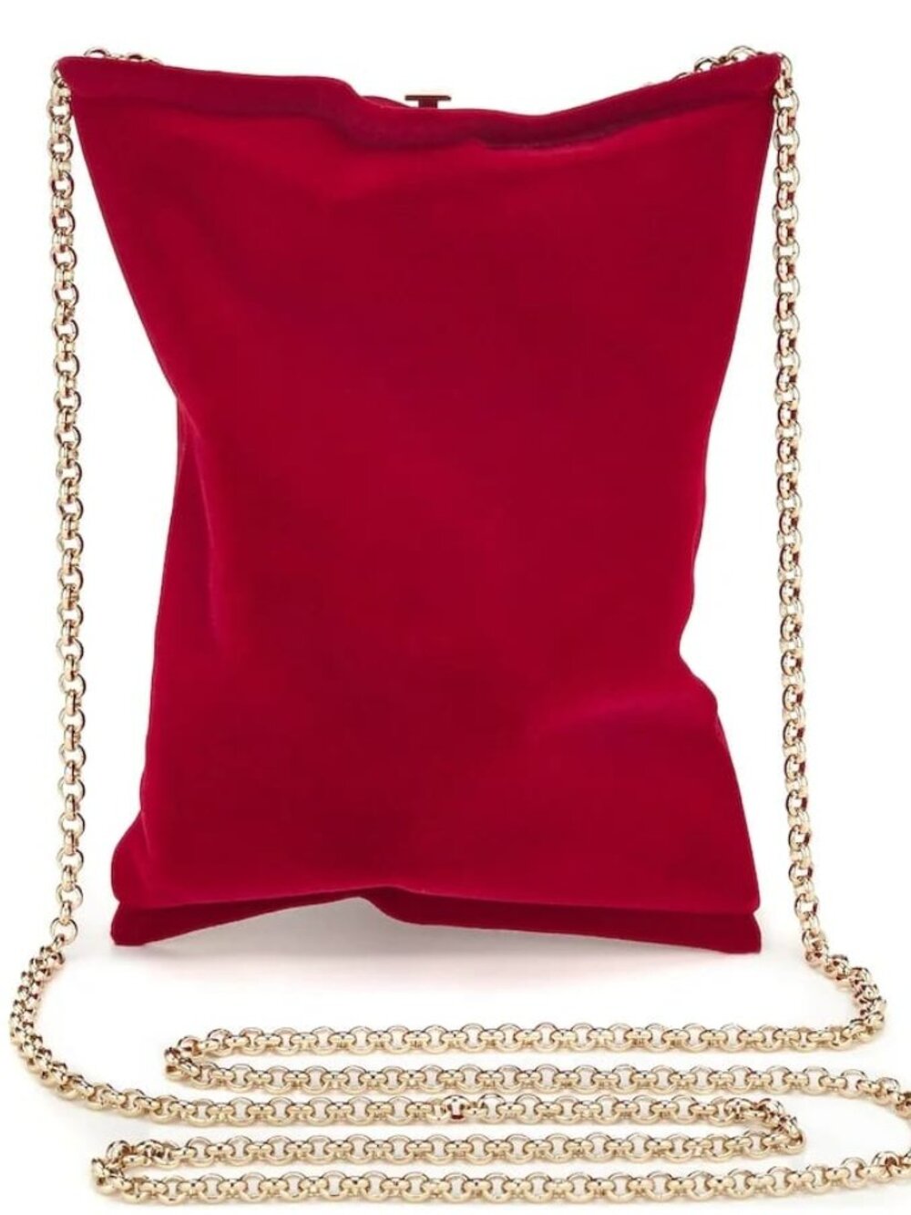 Anya Hindmarch Red Velvet‎ Crisp Packet Clutch Crossbody Bag with Box